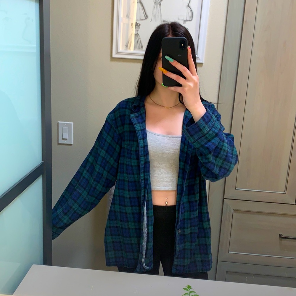 Oversized flannel shirt